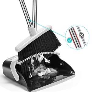 Broom and Dustpan Set | Combo with 137cm Long Handle for Kitchen, Household