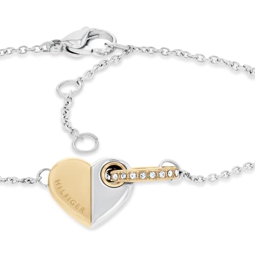 Tommy Hilfiger women's link bracelet with a heart charm