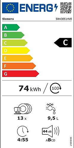Siemens iQ300 Smarter Geschirrspüler (SN43ES14VE) mit Besteckschublade - 60cm