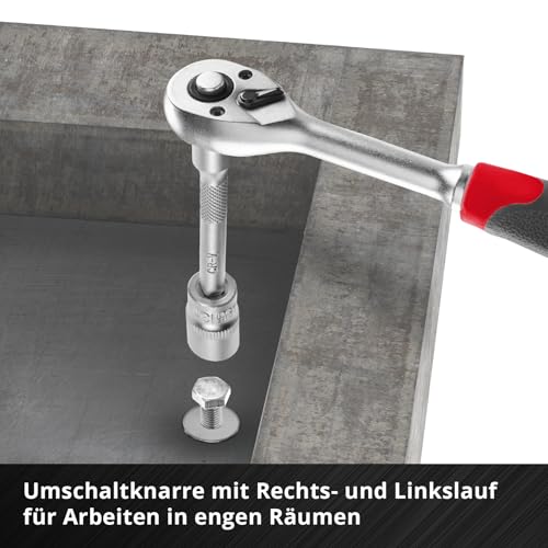 Original Einhell E-CASE 80-tlg. Werkzeugkoffer (Werkzeug-Set für die Werkstatt oder zu Hause))