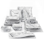 MALACASA 'Series Flora' (26-piece porcelain dinnerware set): dinner service plate set