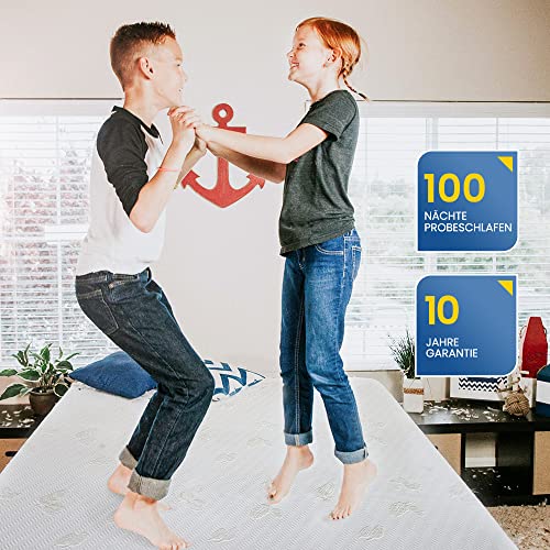 Newentor® Matratzen Topper (180x200cm) H2-H3 Kaltschaum | Höhe: 7cm