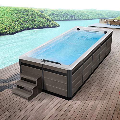 AWT AQART Design SwimSpa for 4 people: Exclusive whirlpool pool combination