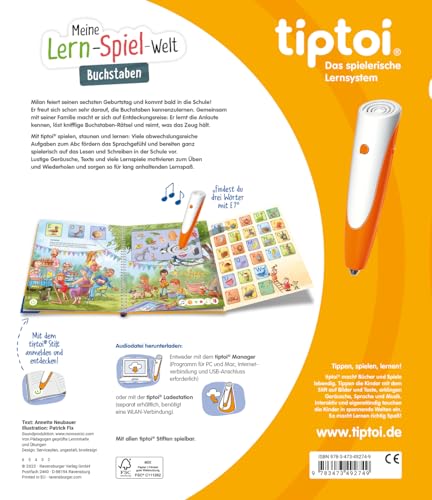 Ravensburger - tiptoi® My Learning Game World: Letter book for children from 4 years to learn the ABC