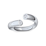 AMOONIC Diamant-Ring für Damen inkl. Luxusetui: 0,08 Karat SI1/H (Weißgold 585)