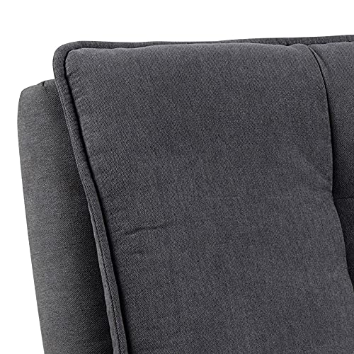 AC Design Furniture 'Jasper' Bettcouch in Dunkelgrau/Schwarz: Schlafsofa mit 3 Liegepositionen