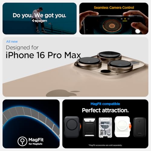 iPhone 16 Pro Max Hülle mit Kamerasteuerung - Extreme Magnetkraft, Ultra Hybrid