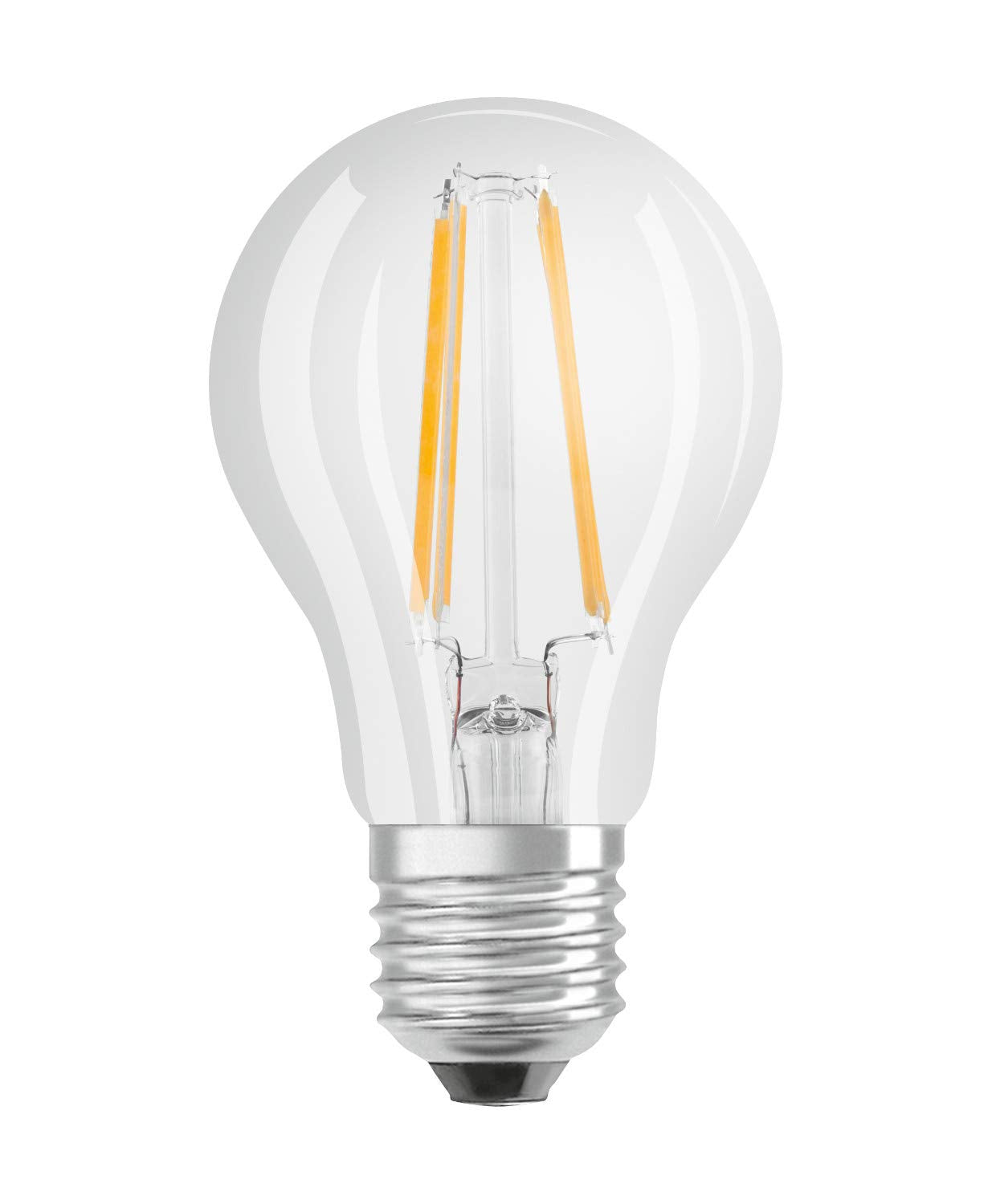 Osram LED Base Classic A-Lampe, Sockel: E27 | (Warmweiß-2700 K: 7W): Klar - 5er Packung
