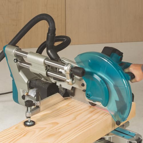 Makita miter saw (LS1219L) with laser guidance & space-saving design: 305mm