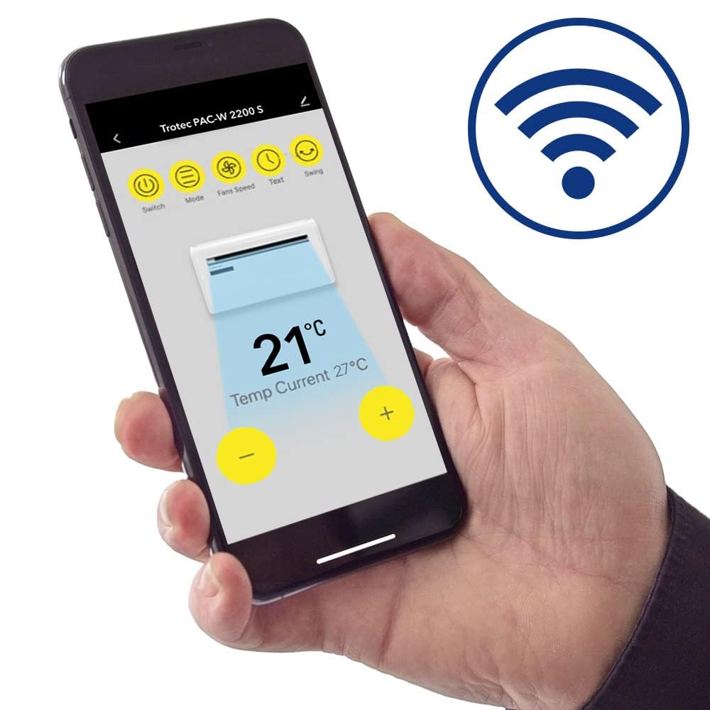 TROTEC Mobile Wandklimaanlage (PAC-W 2200 S) mit 4-in-1 Kühlung, Beheizung, Ventilation: 8000BTU