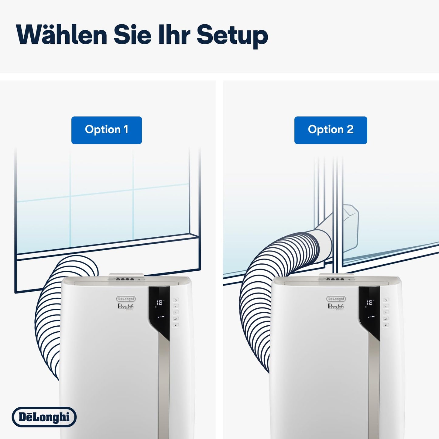De'Longhi 'Pinguino PAC EX93' Klimagerät mit Abluftschlauch: Whisper Technology