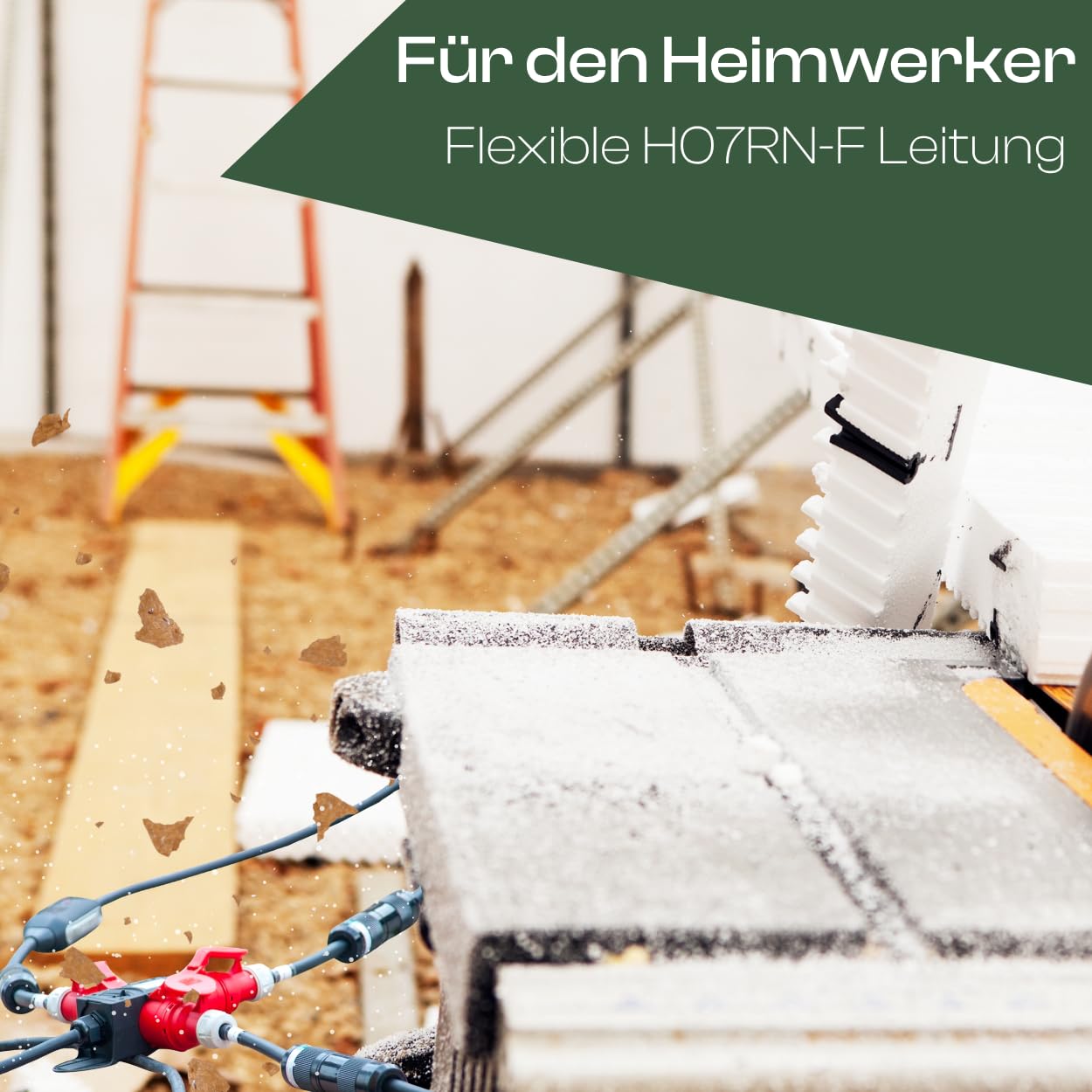 Starkstromverlängerungskabel H07RN-F CEE mit 400V und 16A: Robust, flexibel und zuverlässig
