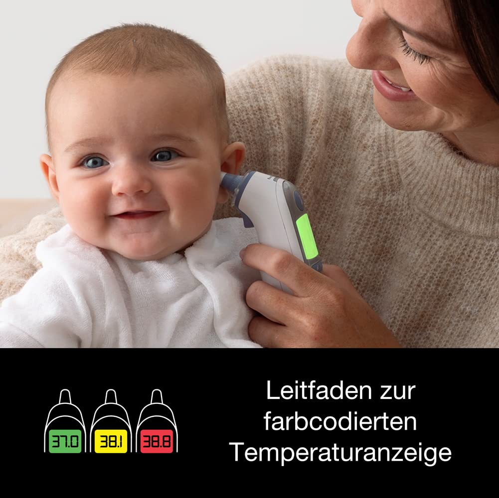 Braun ThermoScan-7 Ohrthermometer mit Age Precision & ExacTemp inkl. 21 Hygiene Caps