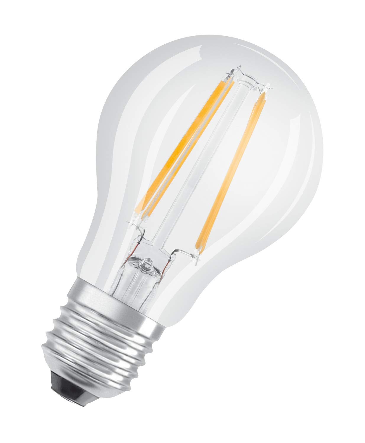 Osram LED Base Classic A-Lampe, Sockel: E27 | (Warmweiß-2700 K: 7W): Klar - 5er Packung