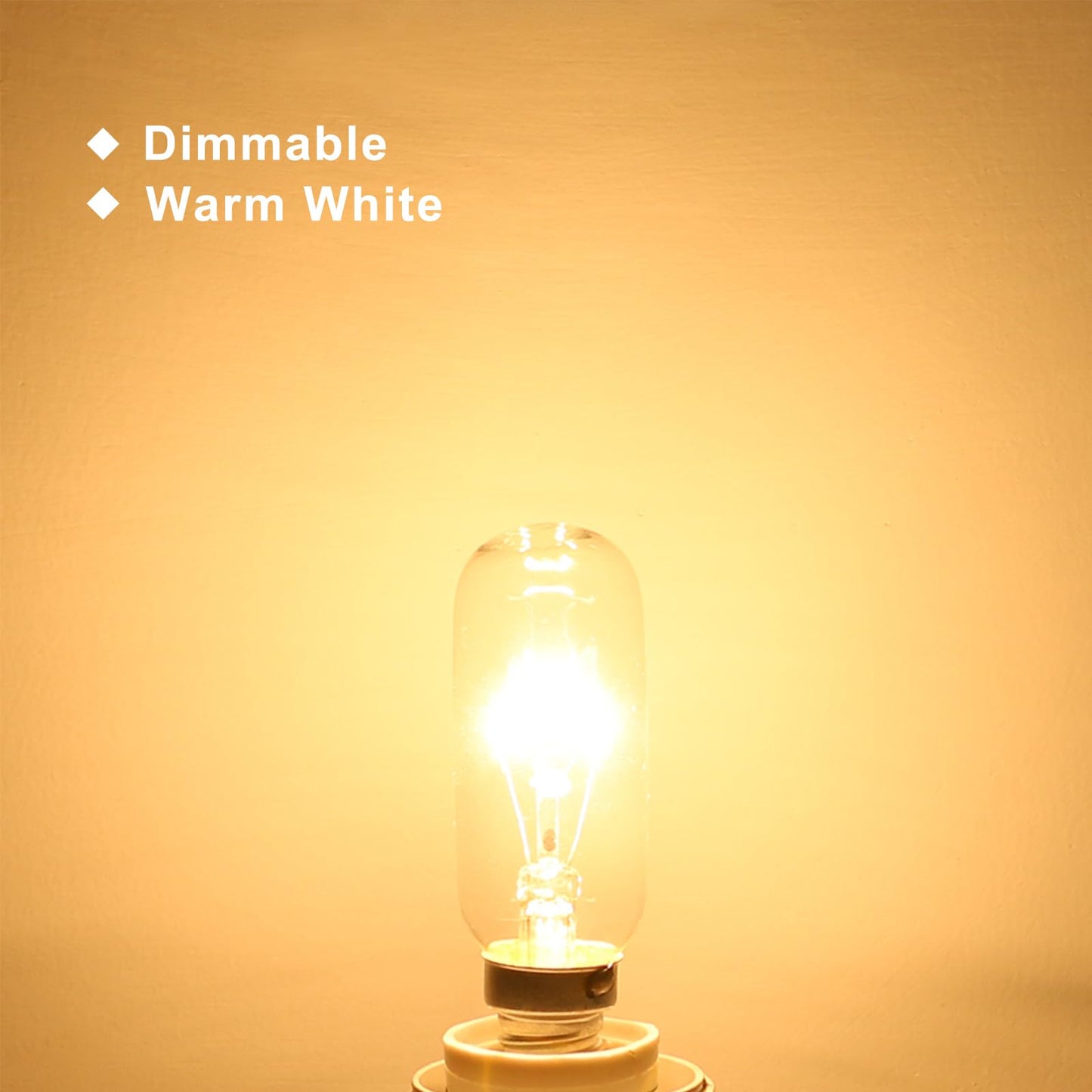 Comyan E14-Glühbirne (40W) für Dunstabzugshaube - Warmweiß 2700K, Dimmbar: 4 Stück