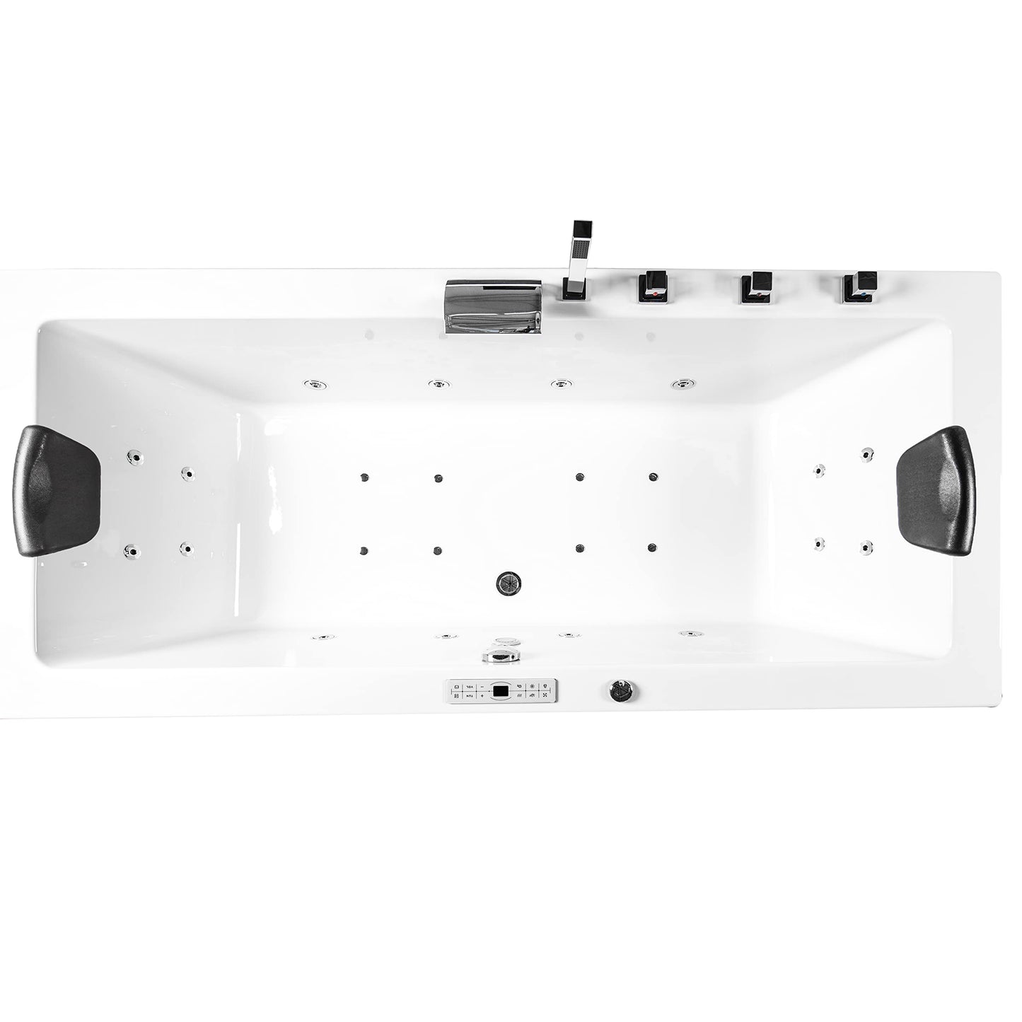 Basera® Premium Indoor Whirlpool 'Naxos' with 24 massage jets: Heating, LED, Touch Panel, Bluetooth