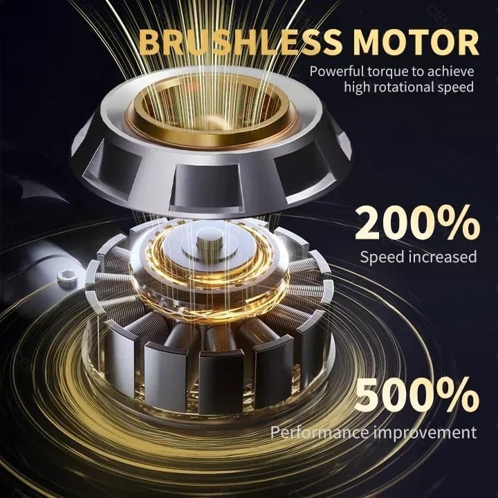 Cordless handheld vacuum cleaner (25000PA) with electric dust blower for car, office