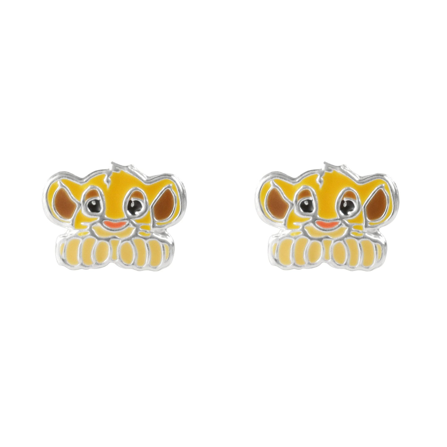 Disney 'Der König der Löwen: Simba' Emaille Sterling-Silber Damen Ohrringe