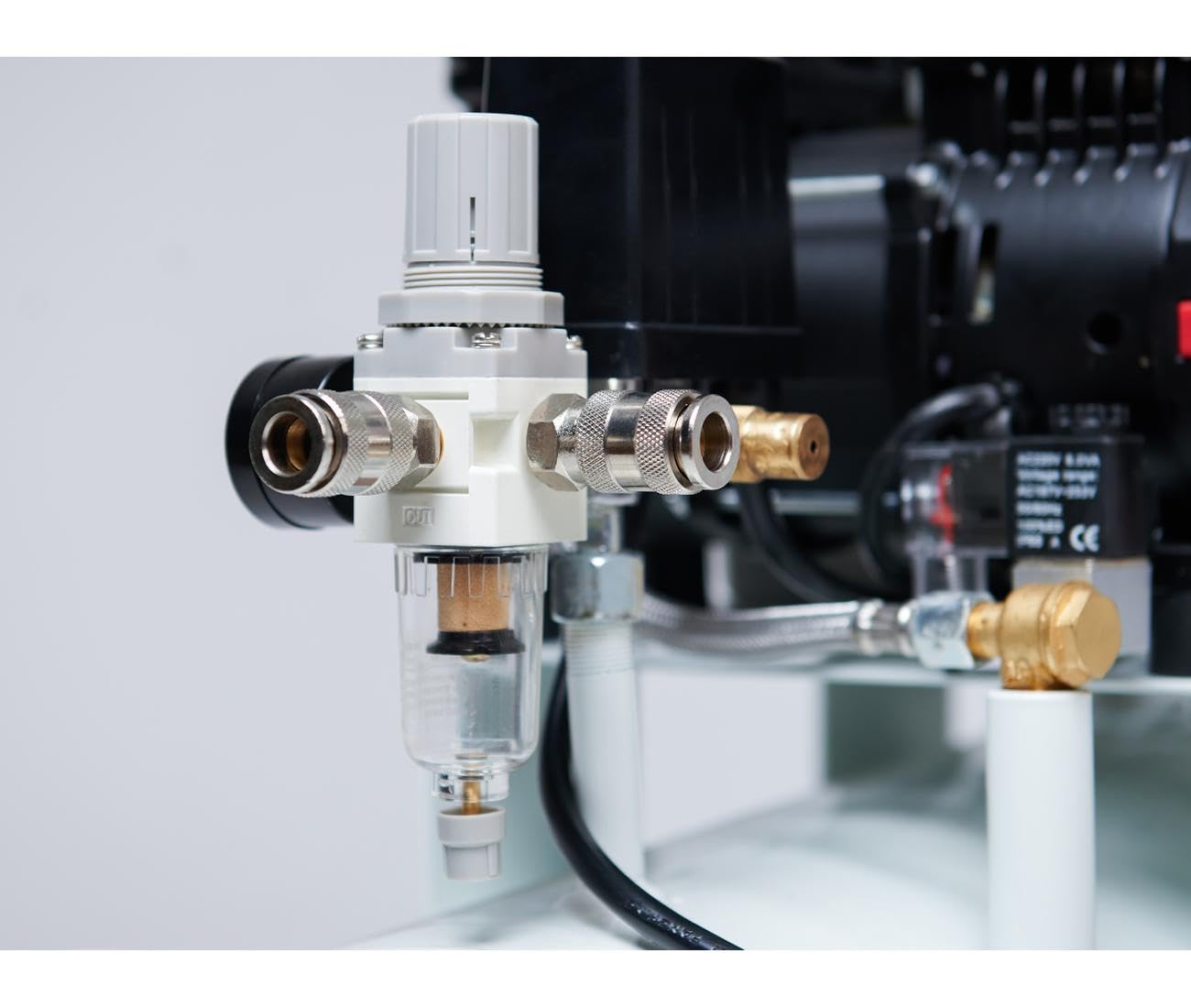 STARKWERK air compressor (SW 457/10) including pressure reducer and water separator: 10 bar, 50 liters