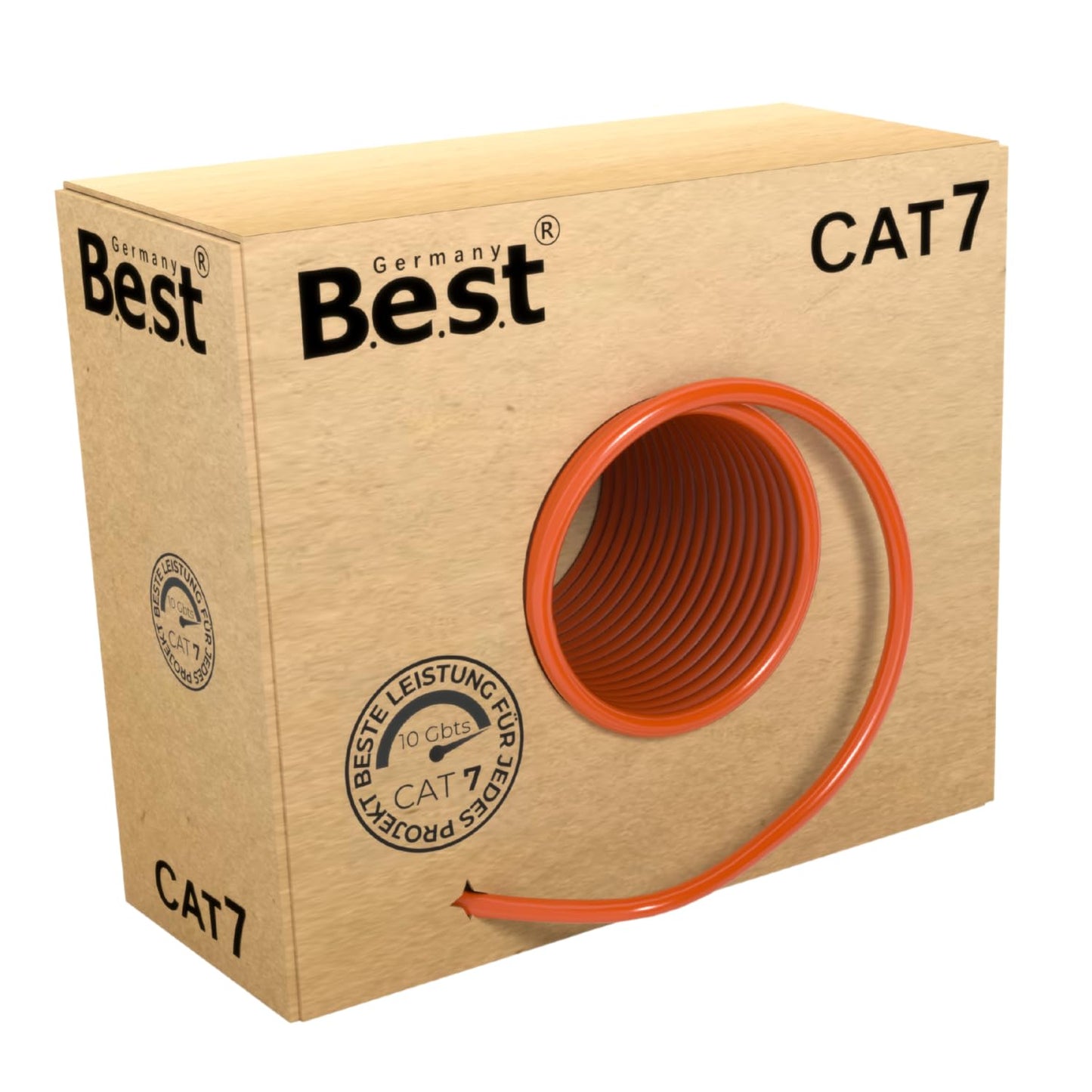 Germany Best (CAT 7) 100m Simplex Copper LAN Network Installation Cable: S/FTP 10 Gbit/s
