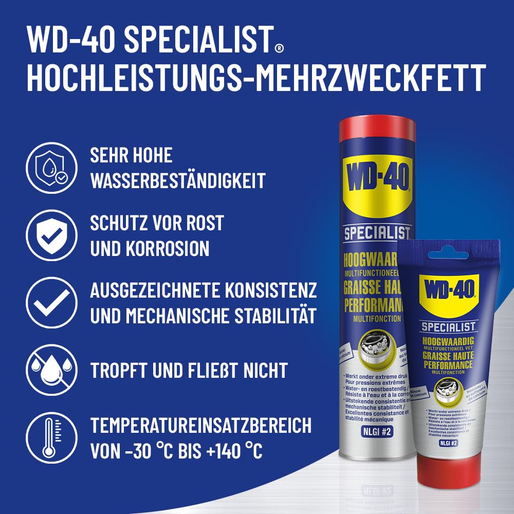 WD-40 Specialist Hochleistungs-Mehrzweckfett, Korrosionsschutz - 400g