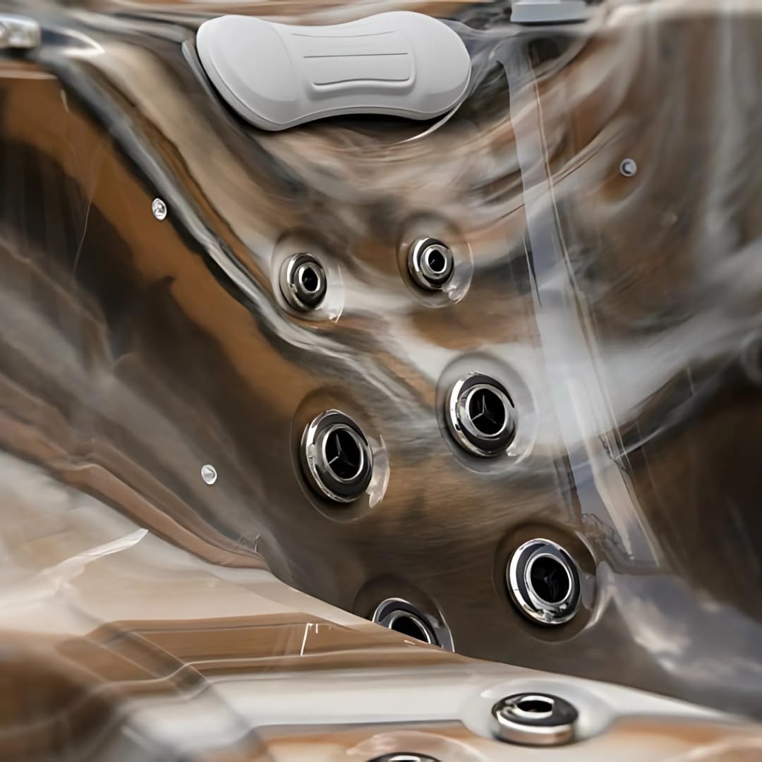 poolomio® Massage-Whirlpool aus Aristech-Acryl für 3 Personen: | WLAN, Lautsprecher, LED-Licht