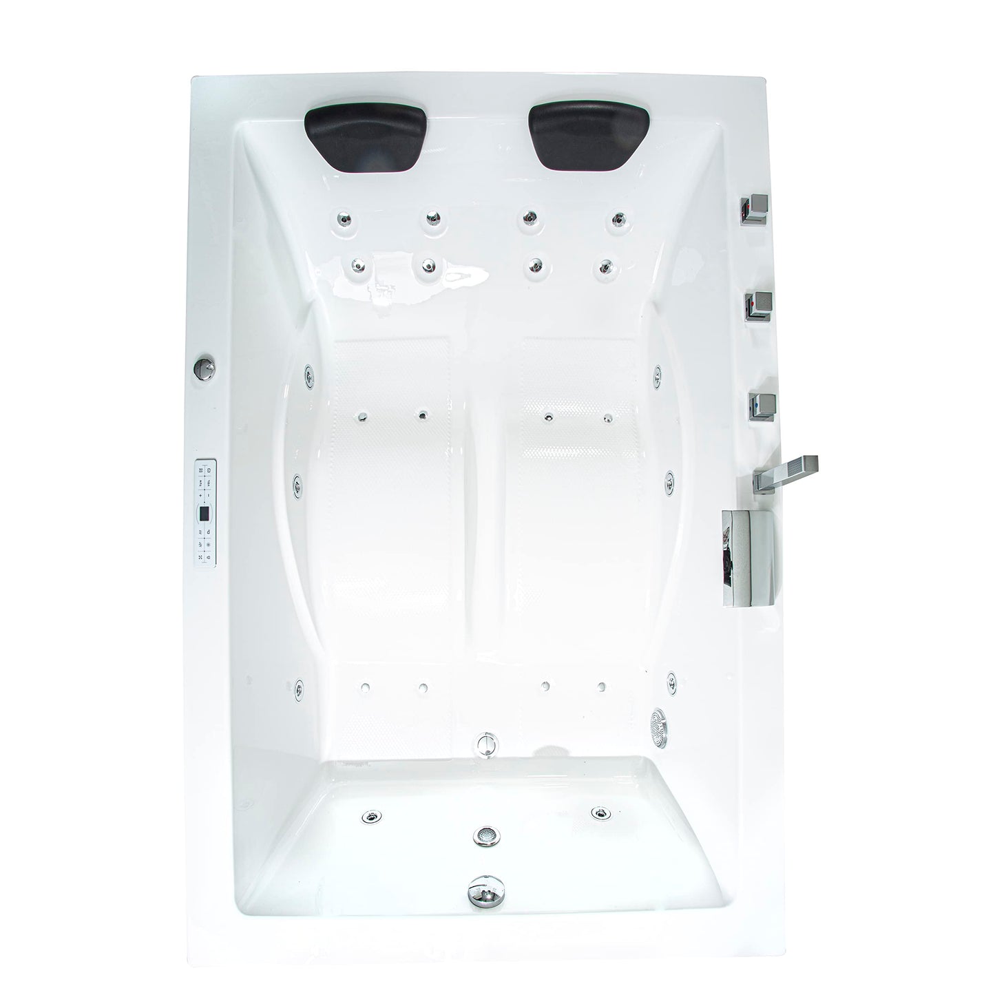 Basera® Premium Indoor-Whirlpool XXL mit 24-Massagedüsen: Heizung, LED, Touchpanel, Bluetooth