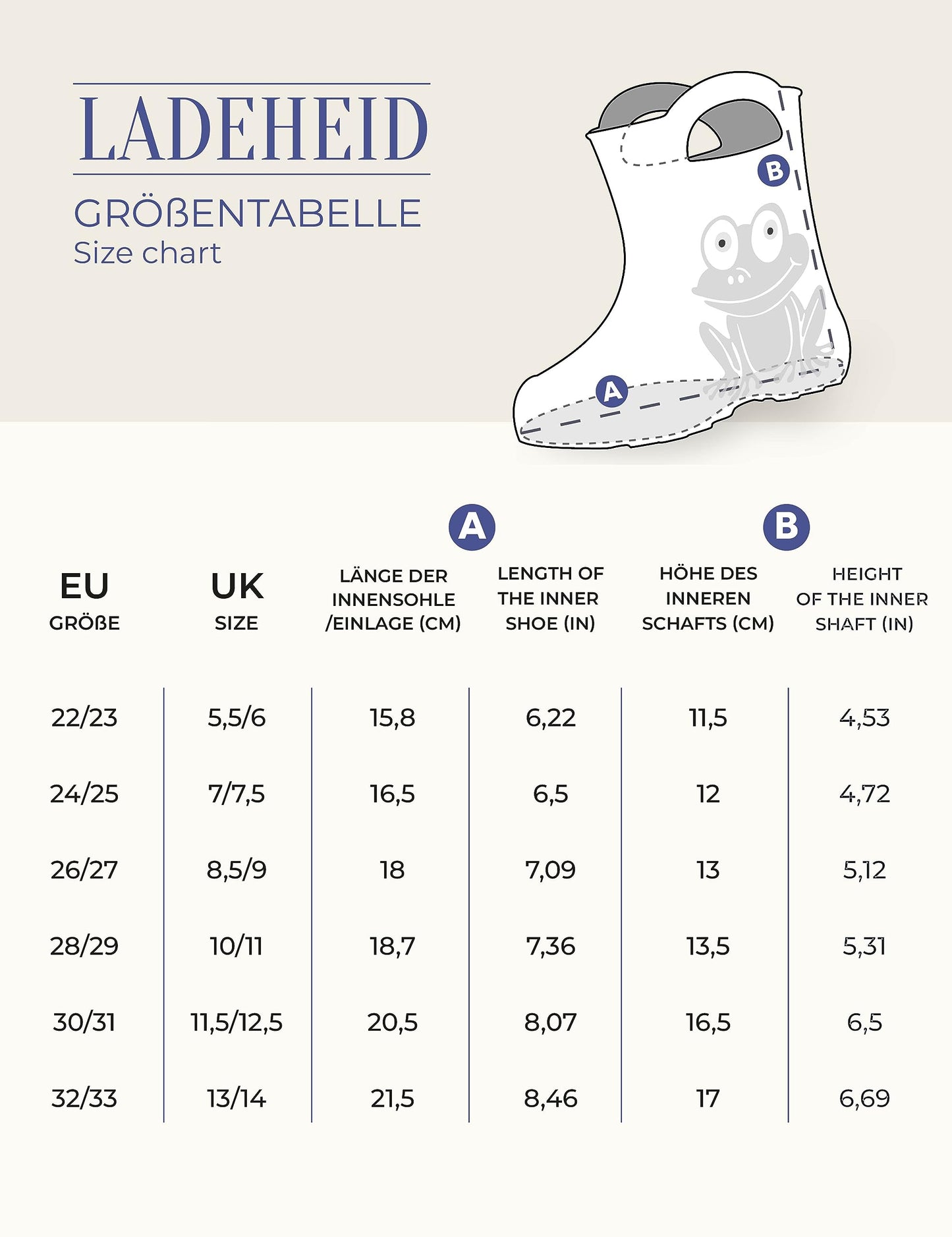 LADEHEID Eva children's rubber boots for boys and girls: Waterproof rain boots