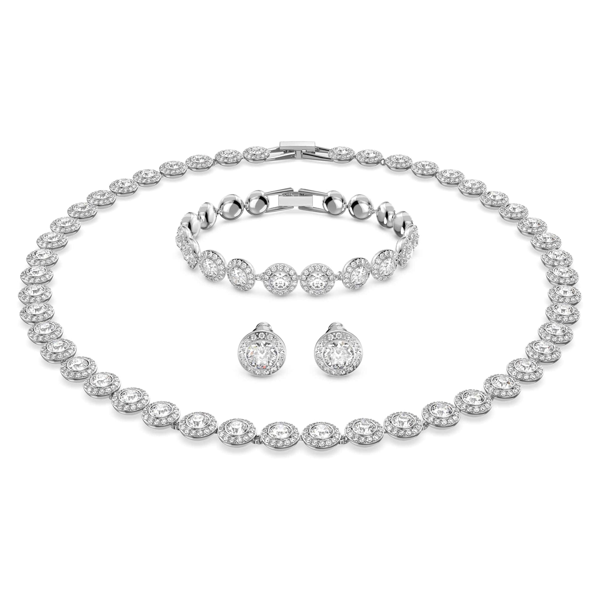 Swarovski 'Una Angelic' Schmuck-Set: Eleganz in Kristall und Rhodium