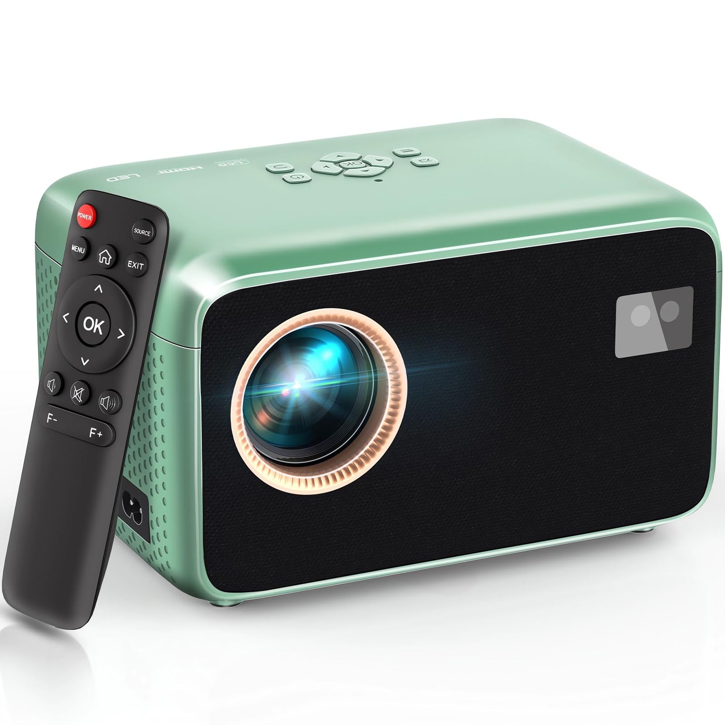 4K Mini Beamer mit WiFi6, Bluetooth: Native 1080P | Kompatibel mit Smartphone-HDMI-USB-Fire TV Stick
