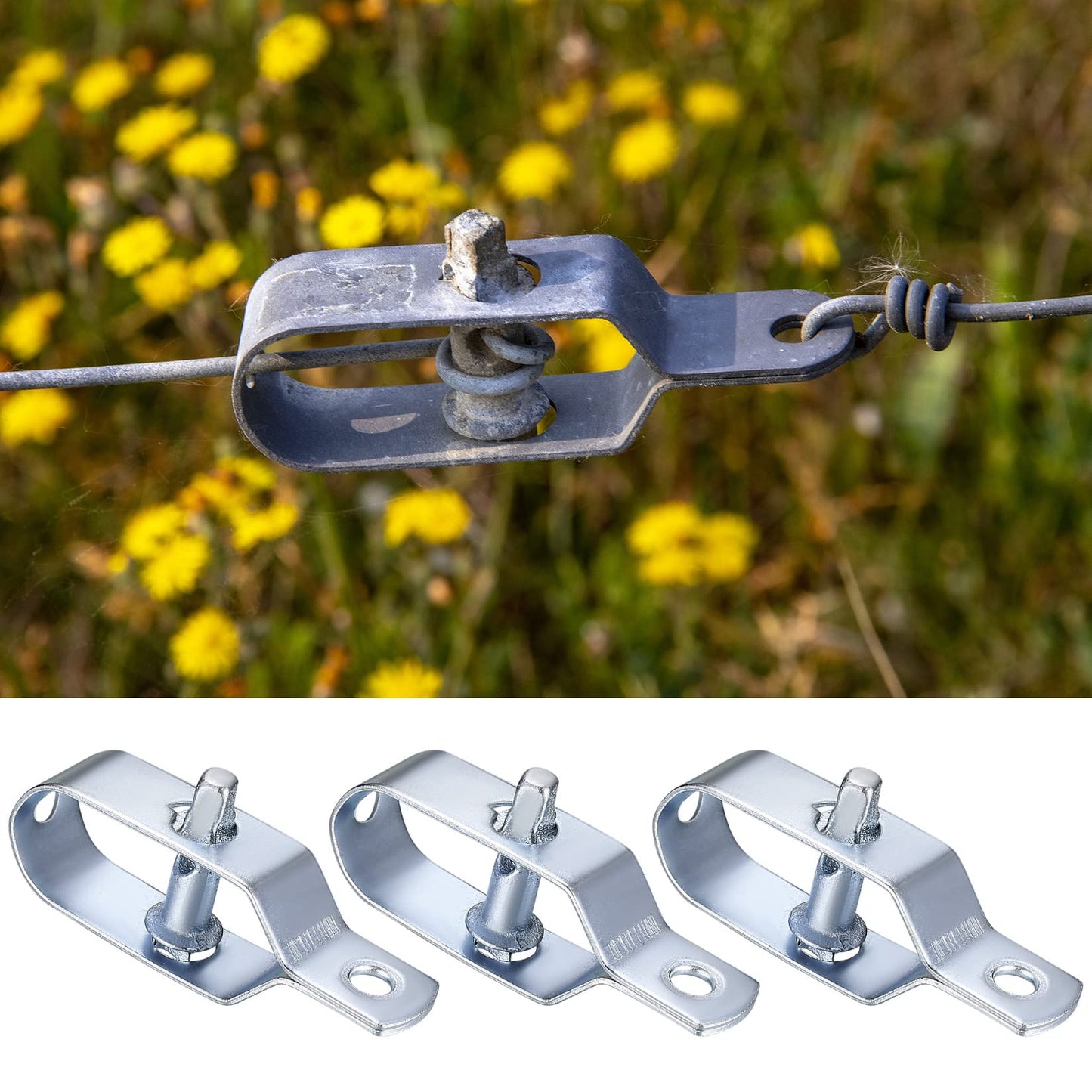 Maschendrahtzaun Spanner für Garten (10 Stück): Spanndraht, Knotengeflechtzaun