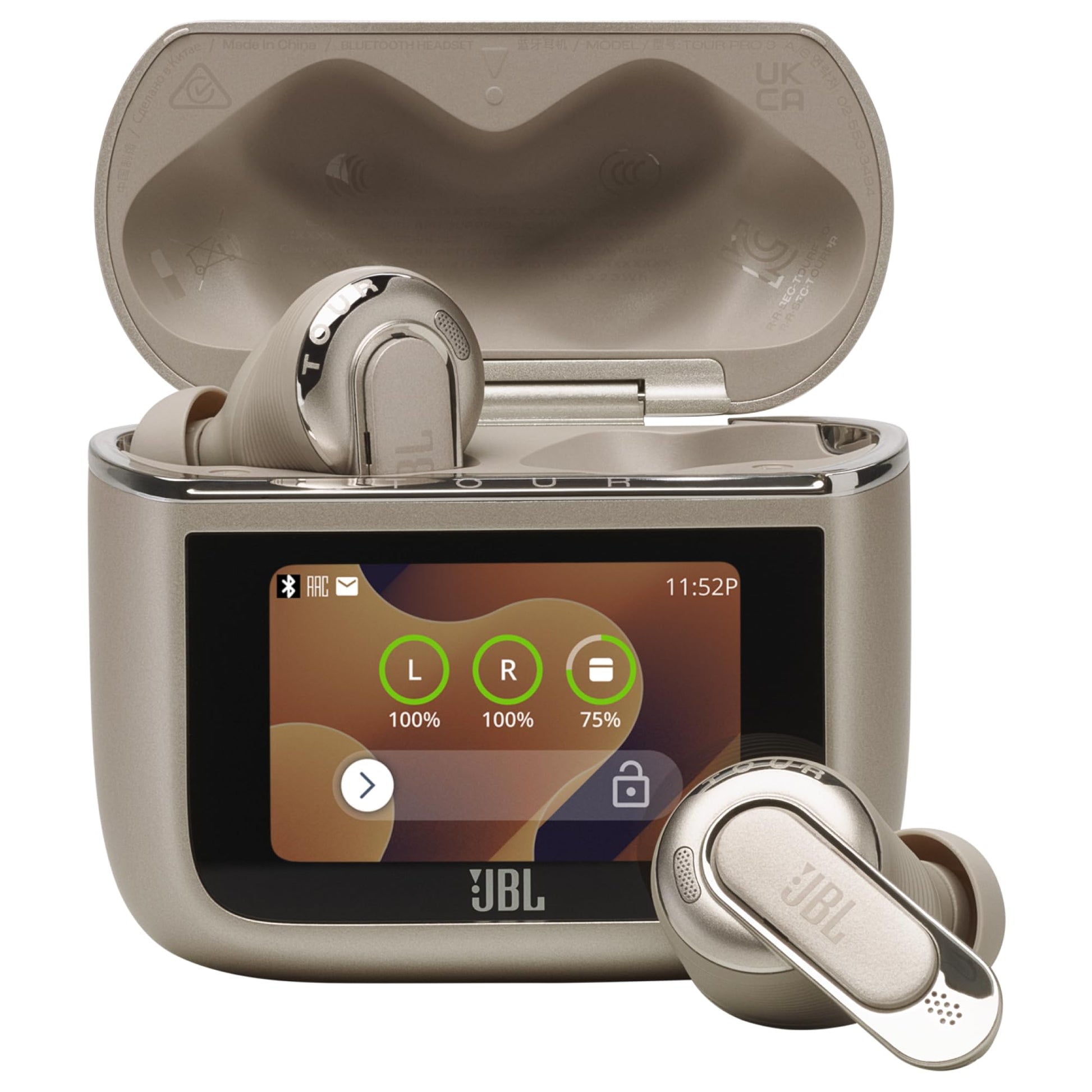 JBL Tour Pro 3, True Wireless Bluetooth-Kopfhörer mit intelligenter Ladebox