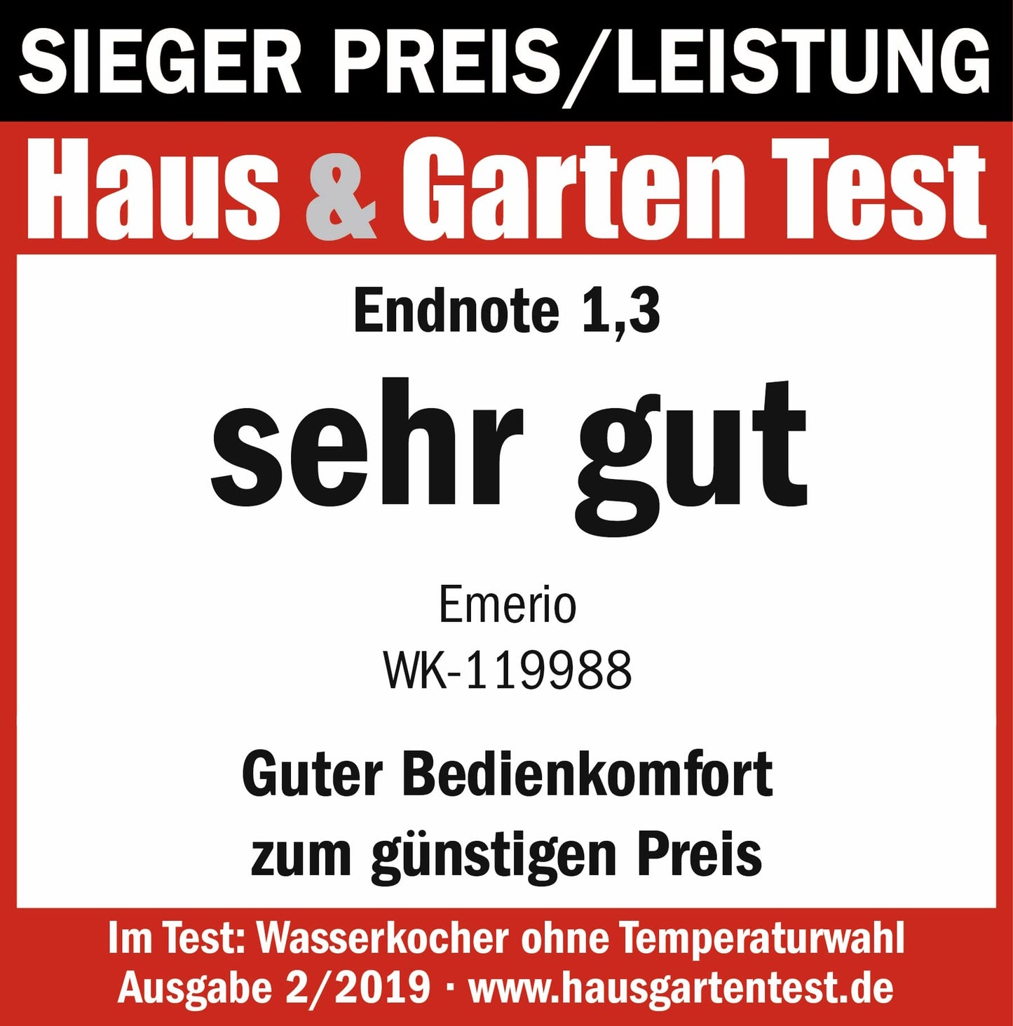 EMERIO Glas Wasserkocher (1,7L): 2200 Watt, Blau LED-Innenbeleuchtung | BPA-Frei