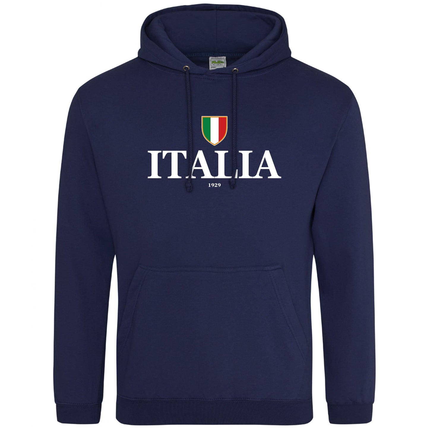ITALIA men's hoodie with Italian flag in royal blue