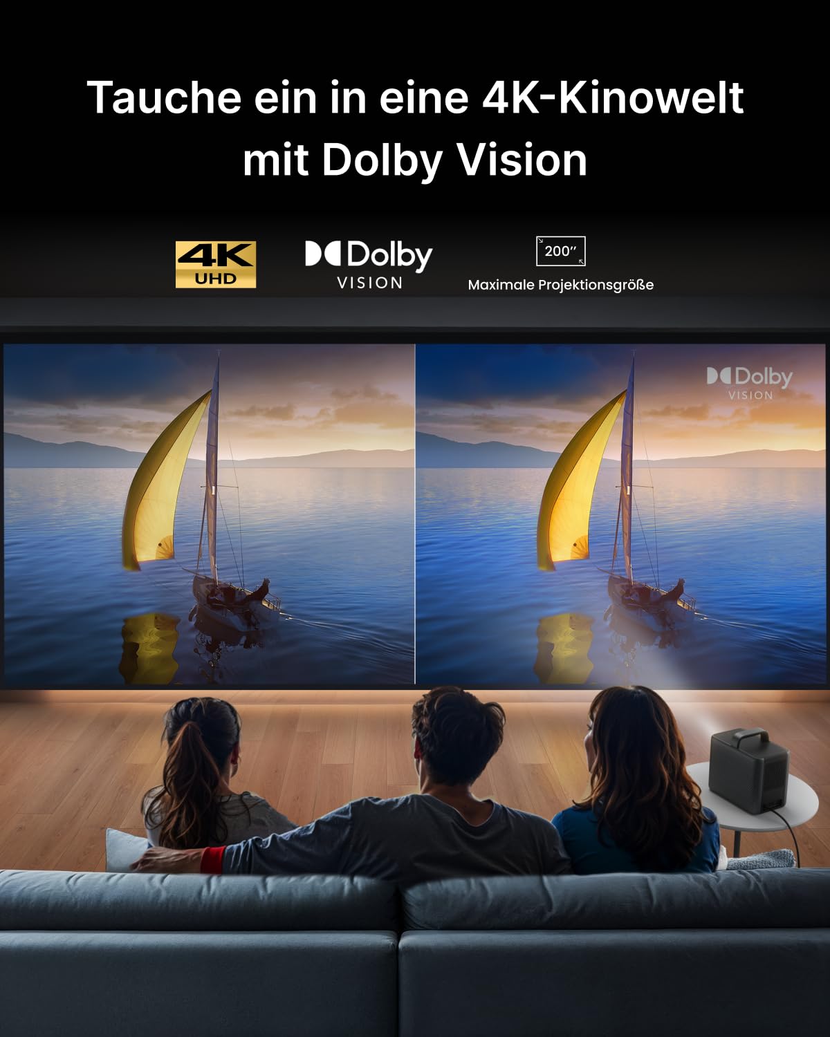 NEBULA Cosmos 4K SE Smart Beamer: Dolby Vision-Projektor mit Google TV, Ultra HD-Dekodierung
