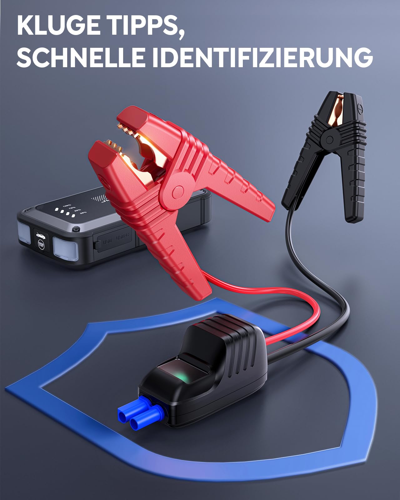 TREKURE TK10 Starthilfe-Powerbank für Pkw (3000A) mit LED Taschenlampe