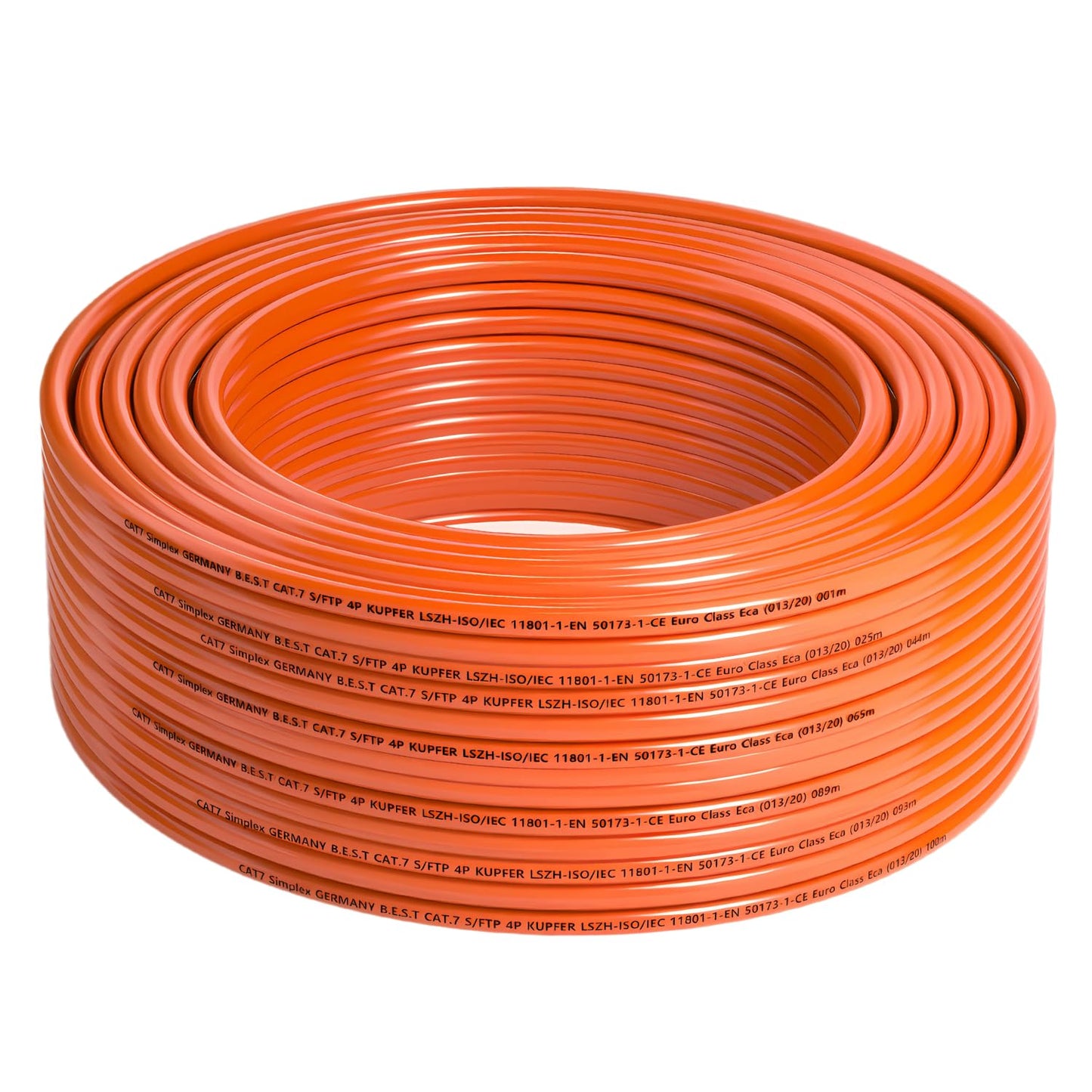 Germany Best (CAT 7) 100m Simplex Copper LAN Network Installation Cable: S/FTP 10 Gbit/s