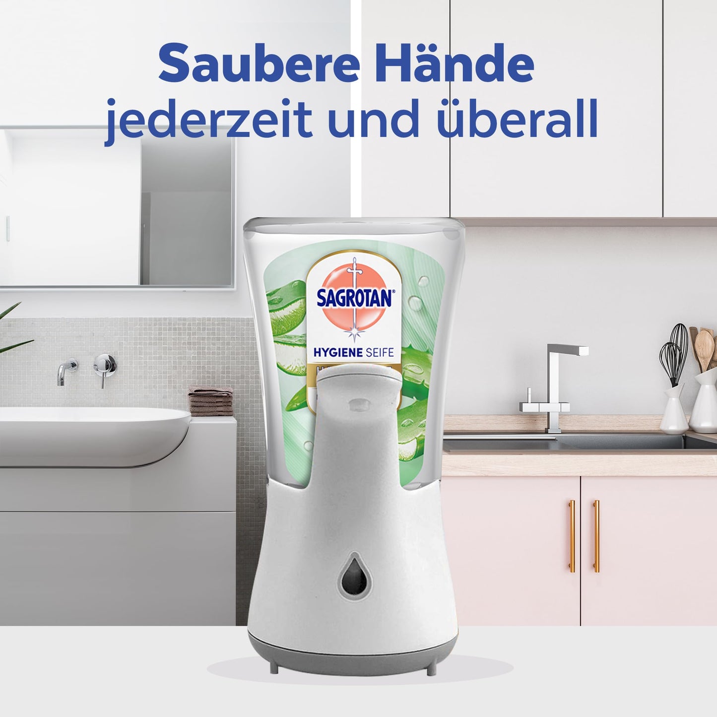 Sagrotan No-Touch Seifenspender Nachfüllseife Aloe Vera (5 x 250ml)