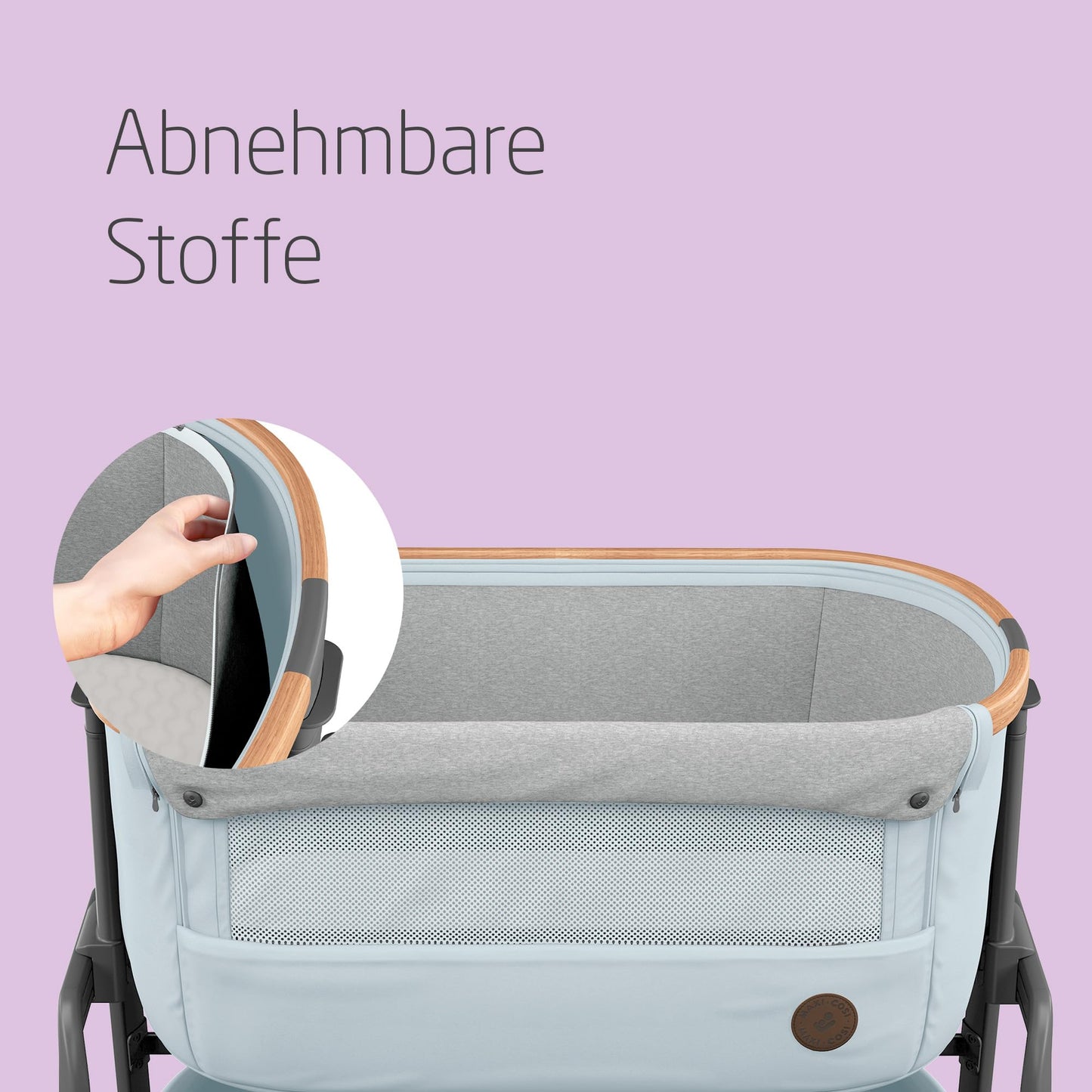 Maxi-Cosi Iora Beistellbett Baby: Faltbares Co-Sleeper, 0-6 Monate, max. 9kg, 4 Neigungs- und 5 Höhenstufen