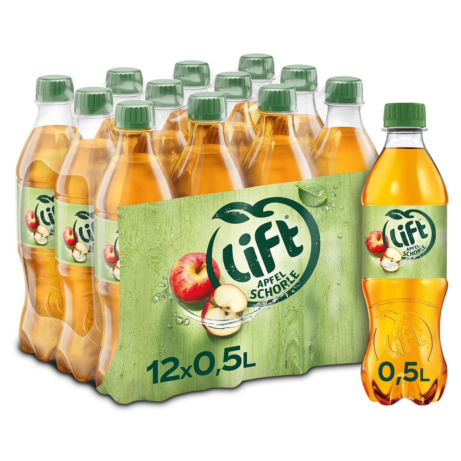 Lift Apfelschorle (12x500ml): Fruchtig-Spritziges Erfrischungsgetränk aus natürlichem Apfelsaft