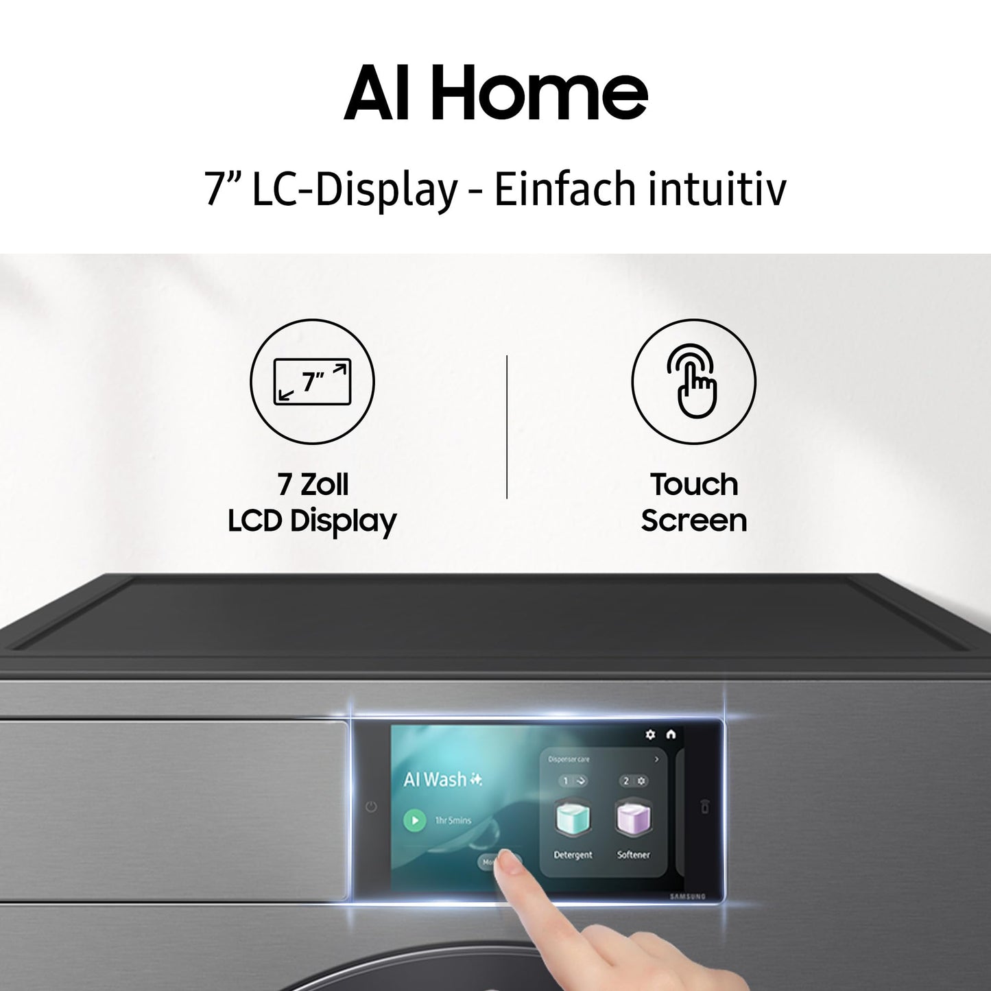 Samsung (WF90F09C4SU2) 'Bespoke AI' Waschmaschine (9kg): SmartThings Energy Mode, Ecobubble, SuperSpeed