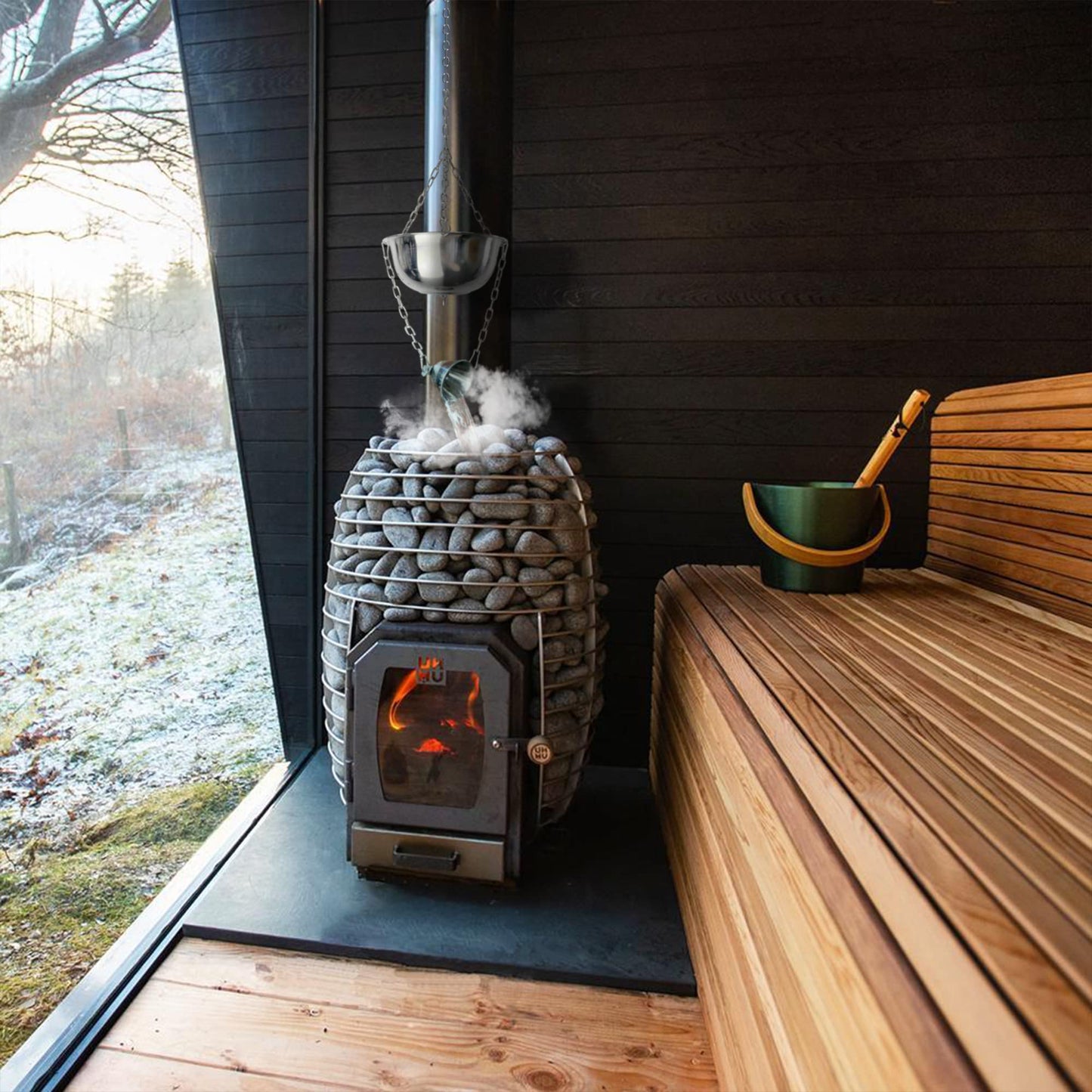 Original Steam Butler Home: Automatischer Aufguss für die Sauna aus Edelstahl: Stufenlos Intensität einstellbar