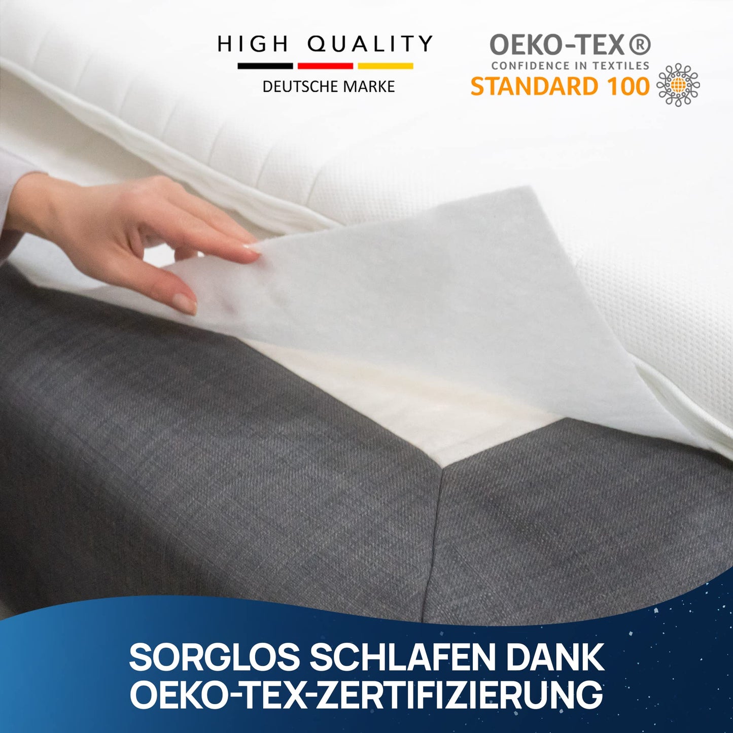 LILENO HOME Mattress Anti-Slip Mat for Slatted Frame: Thin Underlay for Mattress, Washable
