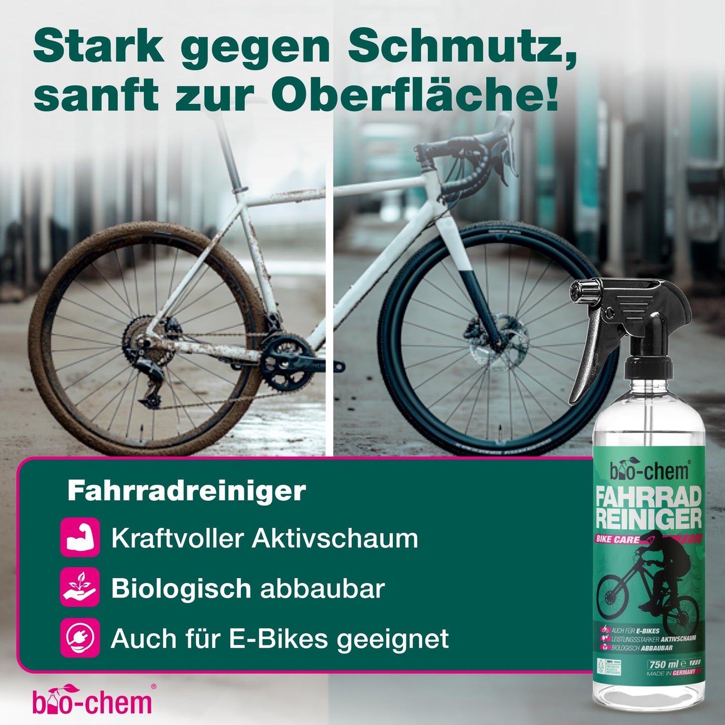 bio-chem All-in-One Fahrrad-Reinigungsset 'PROFI' (7-teilig): Effektiv, Materialschonend