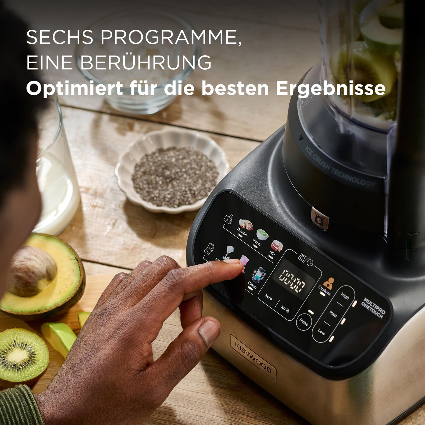 Kenwood 2-in-1 Kompakt MultiPro OneTouch (FDM73.480SS): Integrierte Waage, 1000W (Silber)