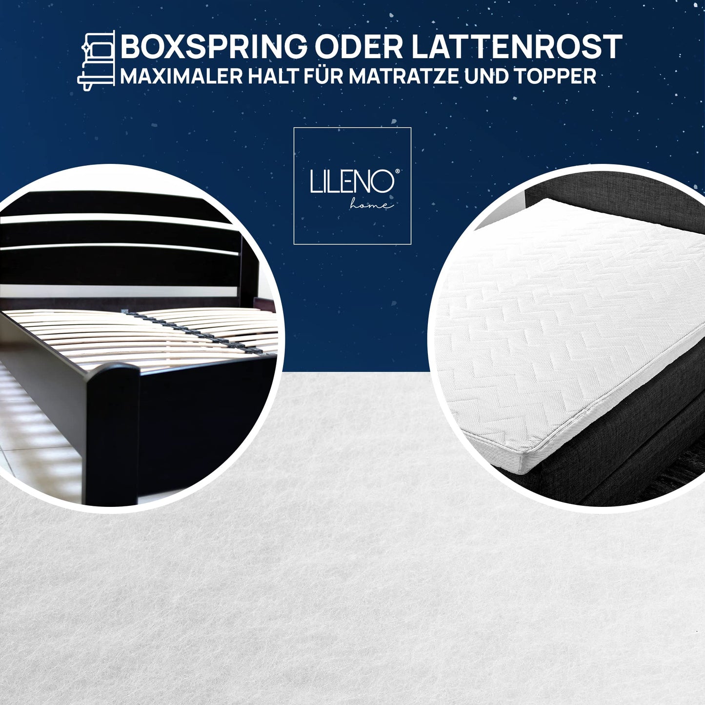 LILENO HOME Mattress Anti-Slip Mat for Slatted Frame: Thin Underlay for Mattress, Washable