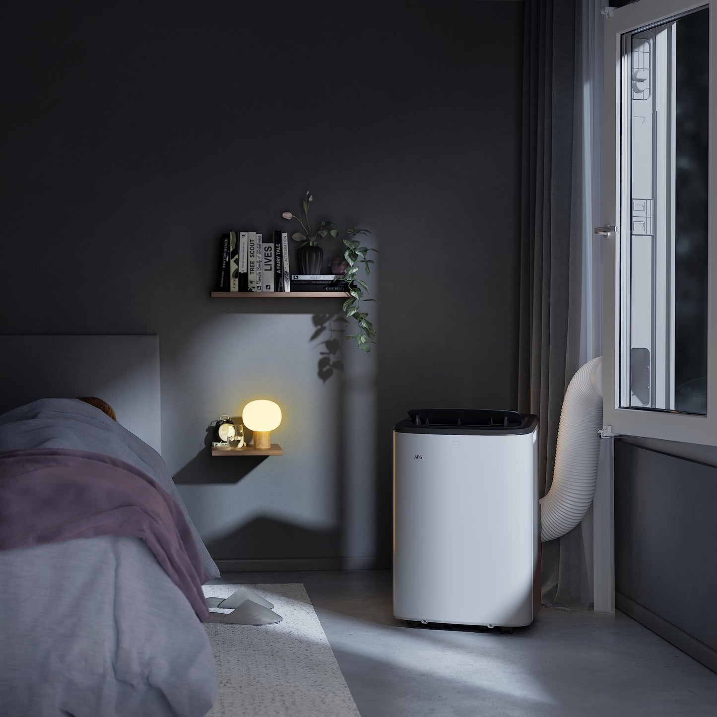 AEG Comfort 6000 Mobiles Klimagerät (AXP26U339CW): LED-Display,Touch-Bedienung, App-Steuerung