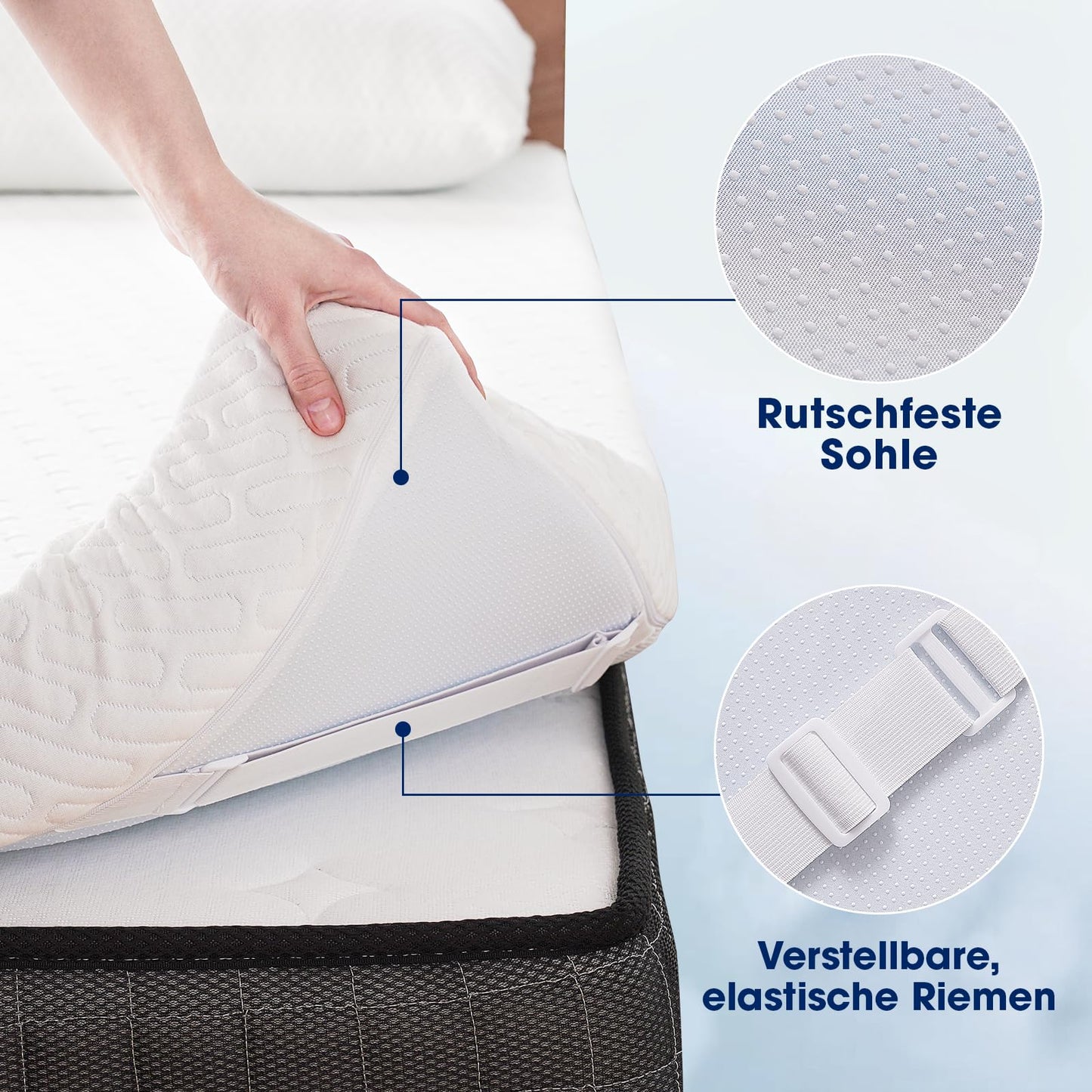 DOPEDIO Matratzentopper | Ergonomischer Memoryschaum-Topper mit Bambus-Bezug