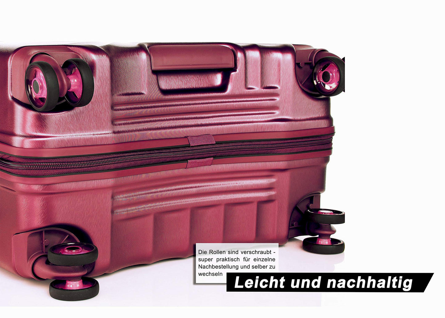 ABISTAB VERAGE 'Kinetic' Hartschalen Reisekoffer-Set (3-teilig): TSA, Burgundy