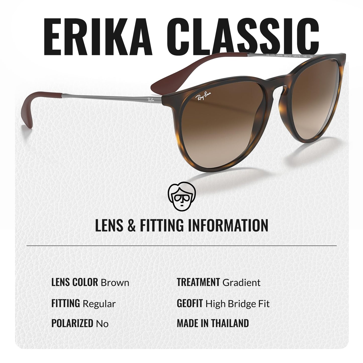 Ray Ban 'RB4171' Erika Panto-Classic Sonnenbrillen-Set für Damen inkl. Etui